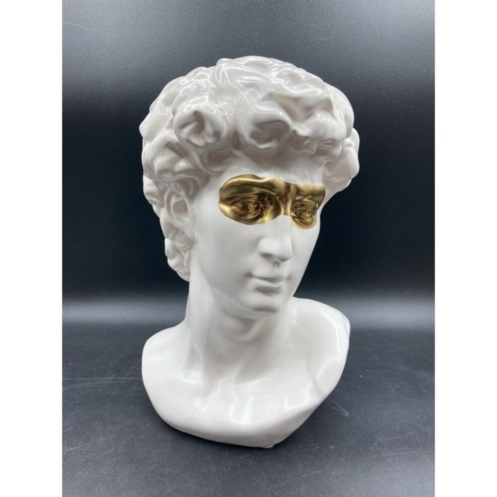 Gold Blindfold Michelangelo’s David Sculpture 11” Three Hands Corp